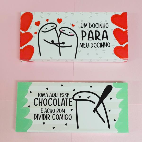 Caixa Para Barra De Chocolate 90 Grs Flork Couche 300 Grs Lab Personalizado 