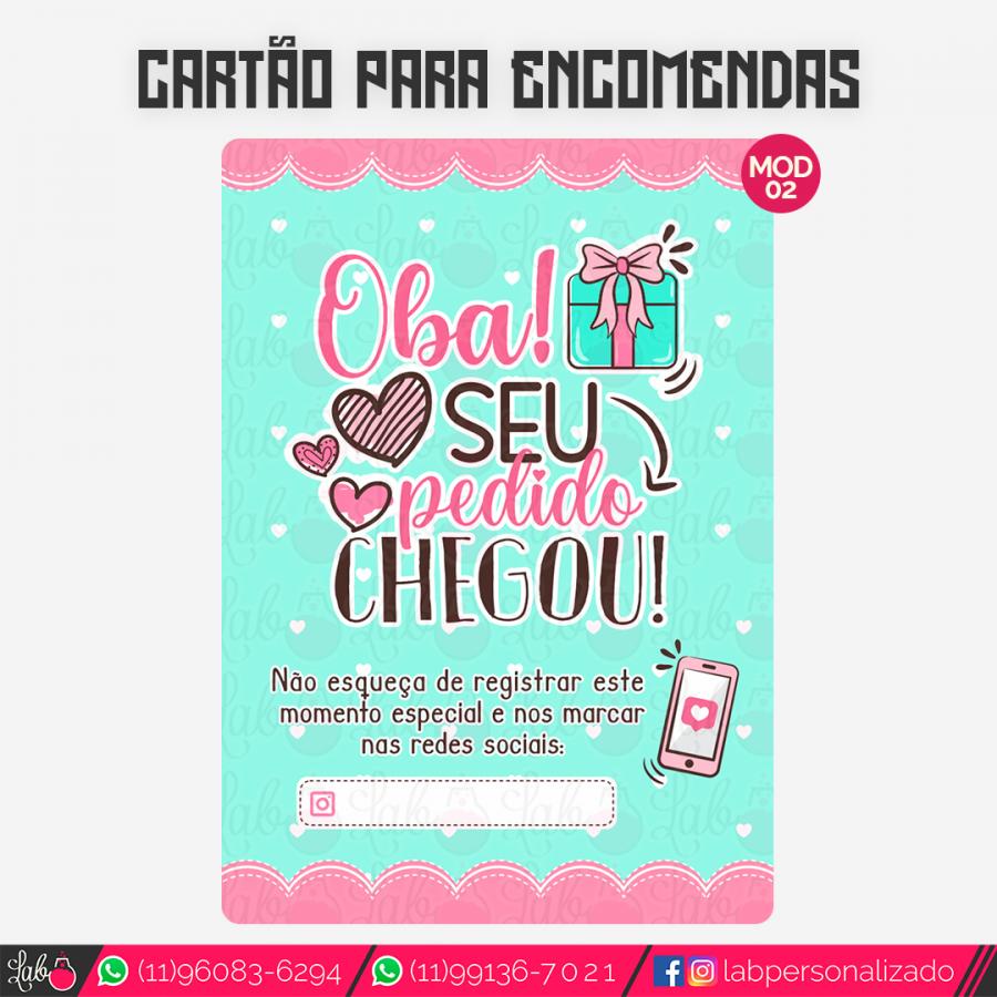 Cart O Para Encomendas Couche Grs Lab Personalizado