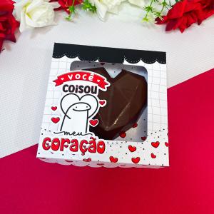 Caixa Coração Lapidado 200g Dia dos Namorados Flork Couche 300 grs     